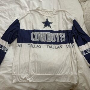 Cowboys Long Sleeve Shirt - White and Blue